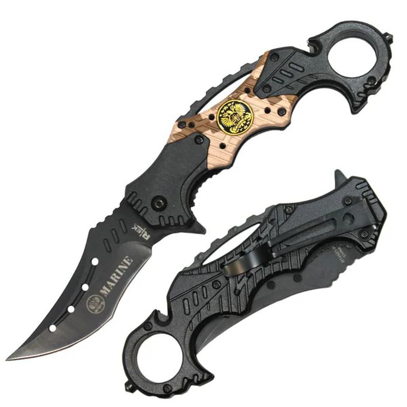5" Rtek Servicemen Assist-Open Karambit Tactical Rescue Knife, , large image number 0